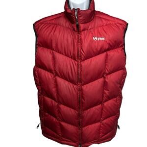 Ground Red Goose Down Puffer Vest Men’s Size L Warm Winter Outerwear